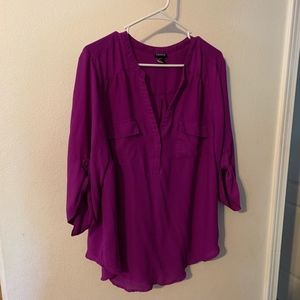 Torrid - Georgette Blouse - Burgundy